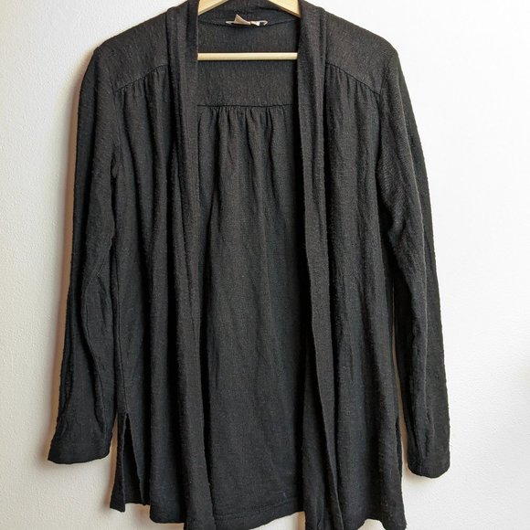 Isabella Bird Black Linen Blend Cardigan Size S - Picture 1 of 6